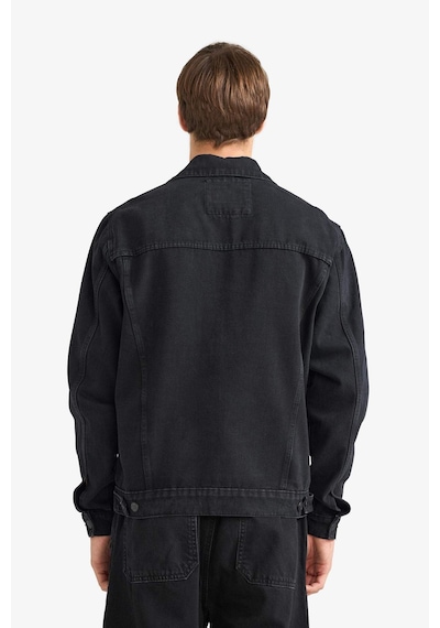 Defacto Regular Fit Düğmeli Cepli Jean Ceket F4738ax25aunm40 Siyah Defacto Regular Fit Düğmeli Cepli Jean Ceket F4738ax25aunm40 Siyah