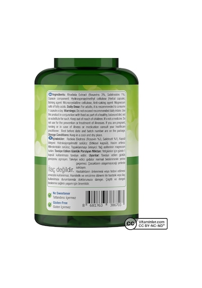 Natures Supreme Rhodiola Root Extract 60 Kapsül