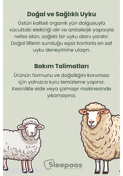 Sleepoos Yün Bebek Yastık ve Yorgan Takımı