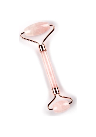 Pembe Kuvars Dogal Tas Masaj Tası Face Roller Karışık