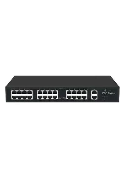 Ods 24port Poe 300w 2-uplink 10/100 Yönetilemez Switch 08ods-24p2u-300
