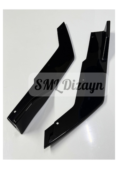 Honda Civic Fc5 Uyumlu Arka Flap Seti - Parlak Siyah Piano Black Tampon Bıçağı Plastik Sağ-sol Takım