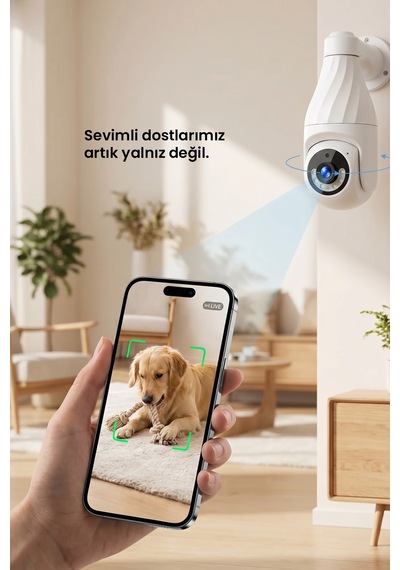 Shufa D306 Akıllı Ev Wi-fi Güvenlik Kamerası 360 Dönebilir - Gece Görüşü
