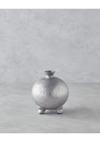 English Home Tresa Seramik Vazo 17 Cm Silver Silver