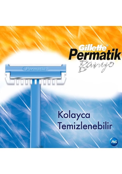 Gillette Permatik Banyo Kullan At Erkek Tıraş Bıçağı 10 Adet