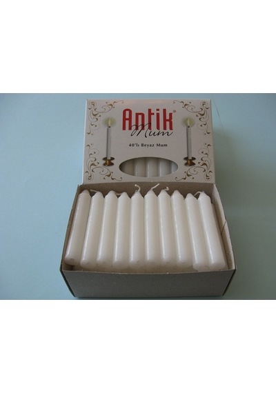 Beyaz Mum Küçük Boy *40 Adet* (524065941)-1 Paket