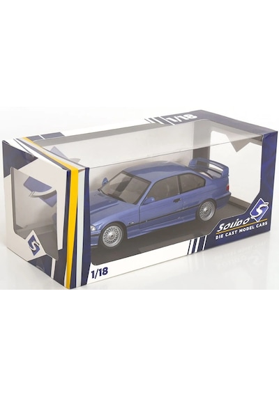 1:18 Ölçek Solido 1996 Bmw E36 M3 Coupe Estoril Blue Solıdo Works Diecast Metal Minyatür Model Araba 25cm