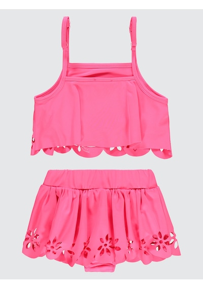 Civil Girls Kız Çocuk Mayo Set 2-12 Yaş Neon Pembe Neon Pembe