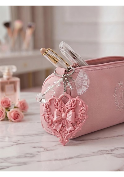 Alse3d El Yapımı Barok / Coquette Bag Charm Pembe