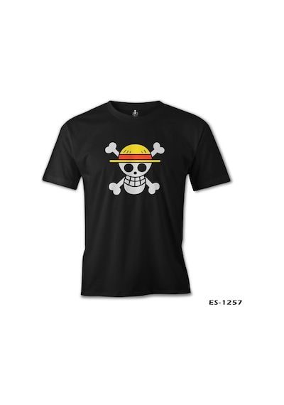 One Piece - Logo Siyah Erkek Tshirt