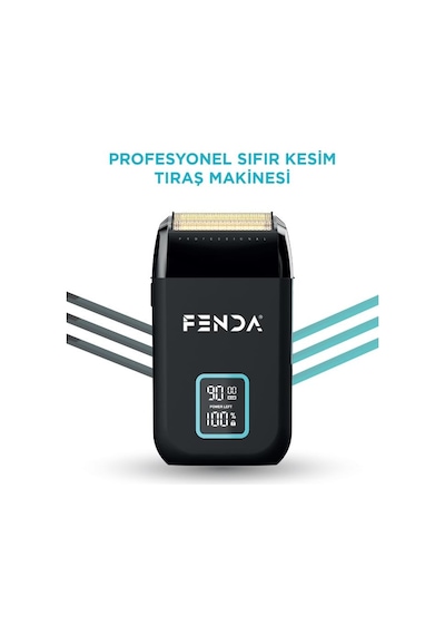 Fenda Zero Shaver 9200 Rpm Metal & Göstergeli Tıraş Makinesi Siyah Fndsklks0008bl