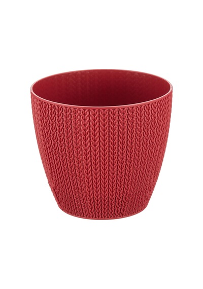 Sml1 Sümela Saksı Tabaklı 11cm, 0,5 Litre Dekoratif Saksı Kırmızı