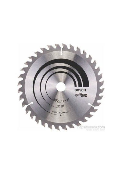 Ahşap İçin Daire Testere Bıçağı 190 Mm X 20/16 Mm 36 Diş
