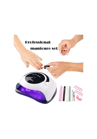 Liriqi 120w Tırnak Kurutucu, Tırnaklar İçin Uv Led Lamba, 4 Zamanlayıcılı Profesyonel Tırnak Lambası, Jel Tırna