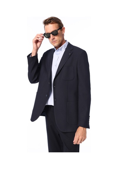 Fabrika Comfort Lacivert Erkek Mono Regular Fit Düz Ceket Fc4wm-ckt 2487