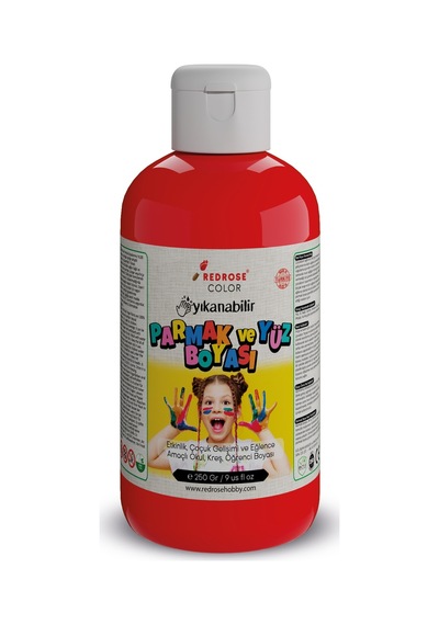 Red Rose Kırmızı Parmak Boyası 250 G Yıkanabilir