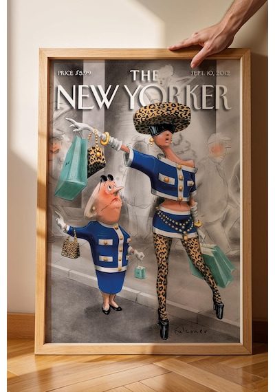 The New Yorker Çerçeveli Tablo September 10 2012 - High And Low
