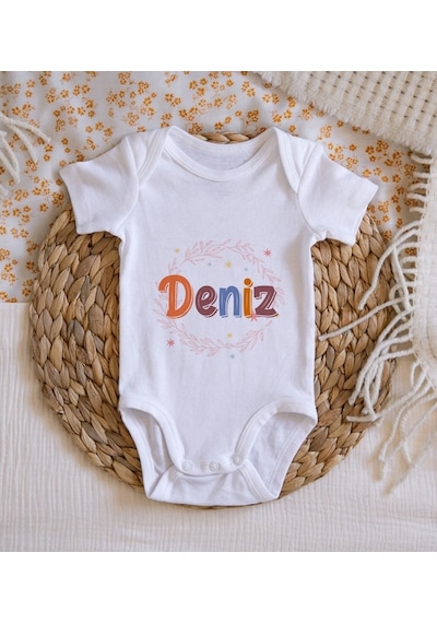 Bitmeyenkartus Bk Kids Isimli Bebek Body Zıbın - Model 27 Beyaz