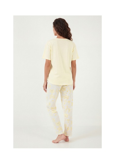 Lela Bayan Pijama Takımı 6091325 Sarı sari