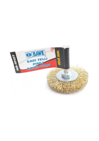 Mey İthalat Hawk Ha10127 Pimli Sarı Tel Daire Fırça 40x6 Mm