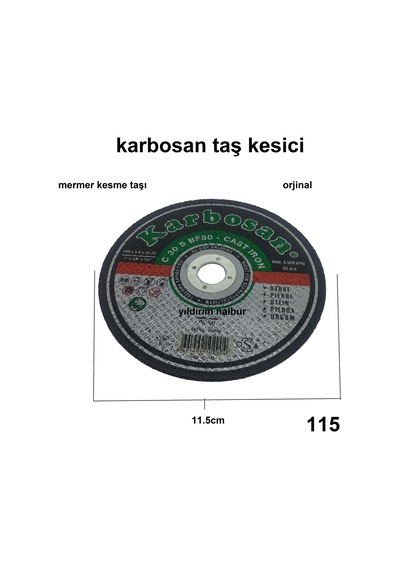 Karbosan 115 Mermer Kesme Taş Kesme Fayans Kesme Yeşil Avuç Taşla