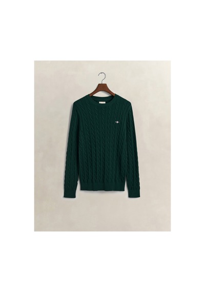 Gant Erkek Yeşil Regular Fit Bisiklet Yaka Kazak-24765 374-yeşil