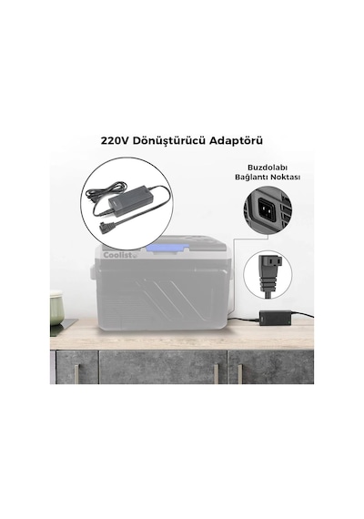 Coolist Cltacdc Kompresörlü Araç Buzdolapları İçin 220volt/12volt 6,0ah Dönüştürücü Adaptör