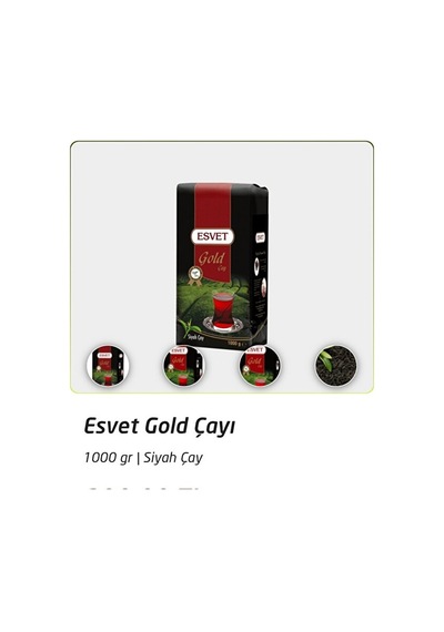 Esvet Gold Siyah Dökme Türk Rize Çayı 1 KG