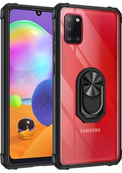 Galaxy Uyumlu A31 Kılıf Zore Mola Kapak Siyah