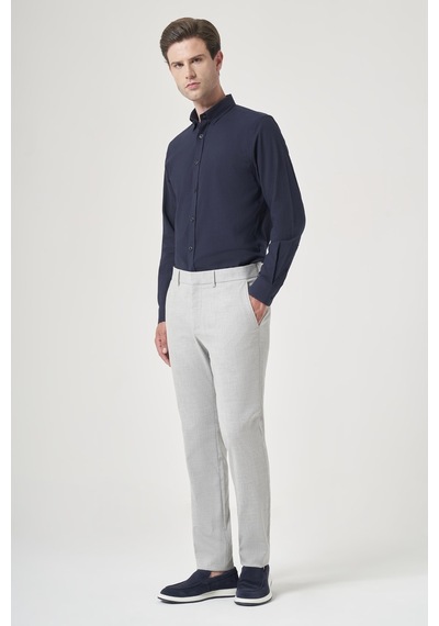 İmza Gri Yan Cep Slim Fit Esnek Chino Pantolon 1003260154 Açık Gri