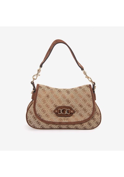 Guess Kadın Vegan Samantha Logo Omuz Çantası Hwjg2313190 Kahverengi