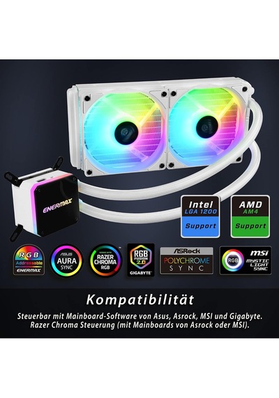 Liqmax Iıı Argb 240 Mm Beyaz Aıo Sıvı Soğutucu, Intel/amd İşlemciler İçin Su Soğutma, Argb Fan, Elc-lmt240/360-w-a Diğer