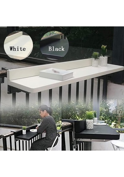 Dış Mekan Katlanır Yan Sehpa - Balkon Veranda Duvar Masası, Kompakt Ve Yerden Tasarruf Sağlayan Bahçe Masası, Bah Diğer