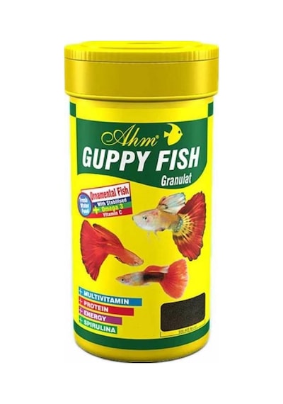 Ahm Guppy Fish Ganulat Lepistes Balık Yemi 100 Ml