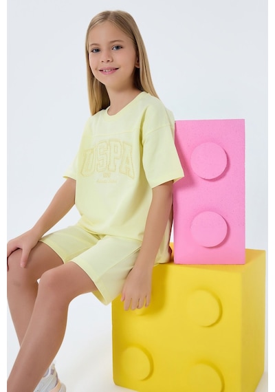 U.s. Polo Assn. Kız Çocuk Sarı Bermuda Takım Us2527-c-v5 Sarı