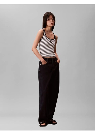 Calvin Klein Strıped Monologo Sco, Xdy, Xxs Siyah Kadın Atlet