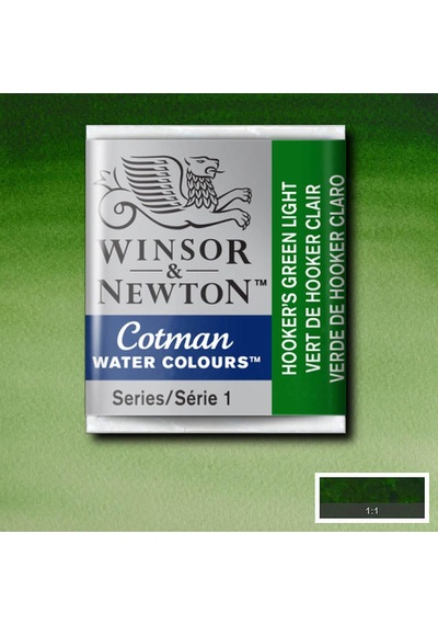 Winsor & Newton Cotman Yarım Tablet Suluboya Hooker's Green Light 314 Karışık
