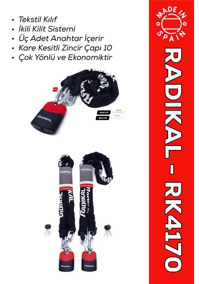 Rk4170 Çok Yönlü 10 Mm Çapında Zincir Kilit Zincir Kilidi