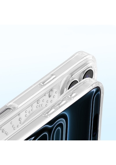 İphone 17 Pro Max Uyumlu Kılıf M-safe Şarj Özellikli Zore Paris Mova Sert Pc Kapak Şeffaf-beyaz Şeffaf - Beyaz