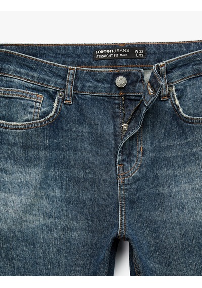 Koton Pamuklu Düz Paça Normal Bel Straight Fit Jean Pantolon - Mark Jean Koyu İndigo 6sam40161nd Koton Pamuklu Düz Paça Normal Bel Straight Fit Jean Pantolon - Mark Jean Koyu İndigo 6sam40161nd