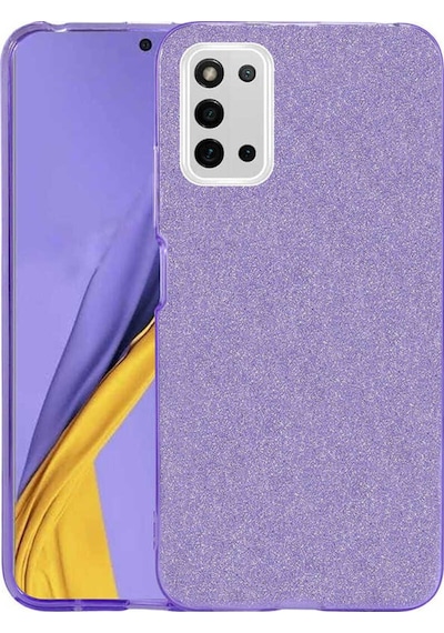 Galaxy A03s Kılıf Zore Shining Silikon Mor