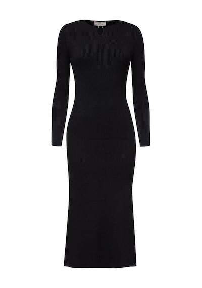 Styleboom X Peraluna Dorset Dress Toka Detaylı Ribana Örgü Midi Kadın Triko Elbise - Siyah-siyah Siyah Styleboom X Peraluna Dorset Dress Toka Detaylı Ribana Örgü Midi Kadın Triko Elbise - Siyah-siyah Siyah
