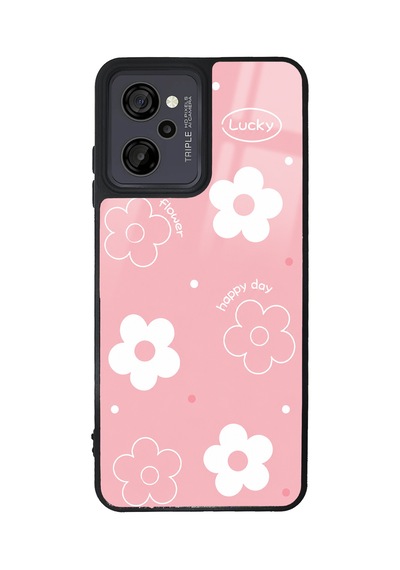 Casper M40 Pink Lucky Happy Day Tasarımlı Glossy Telefon Kılıfı Pembe