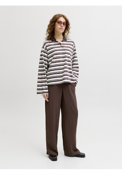 Jack & Jones Kadin Beli Lastikli Loose Fit Pantolon - Sky - 12276523 Seal Brown