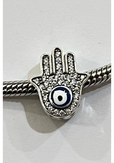 Taşlı Nazar El Charm Gümüş