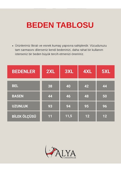 Alya Underwear Büyük Beden Tayt Dalgıç Kumaş Yüksek Bel Kahverengi