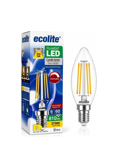 Ampul E14 Flame Mum Tipi 4w 470lm 2700k Sarı Işık Diğer