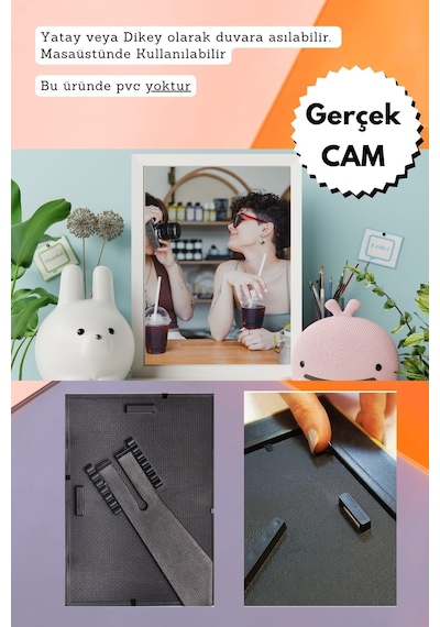 Beyaz-20mm Çerçeve Camlı 10x15 Cm Fotoğraf Resim Çerçevesi Ayaklı Veya Duvara Asma Yatay-dikey 30263128
