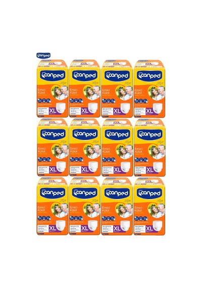 Canped Emici Külot Hasta Bezi XL Extra Large 96 Adet (12Pk*8)