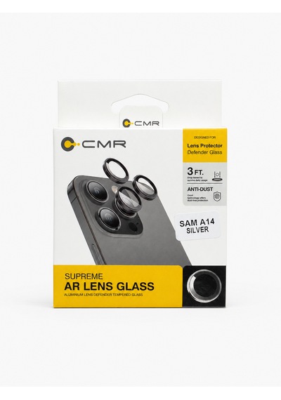 Cmr Supreme Serisi Safir Kamera Lens Koruyucu Samsung A14 Gümüş Gümüş / Gri